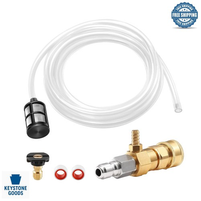 #ad Heavy Duty Brass amp; Stainless Steel Pressure Washer Chemical Injector Kit for ... $41.49