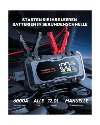 TREKURE 8-in-1 Car Battery Jump Starter 8000A Peak 65W Fast
