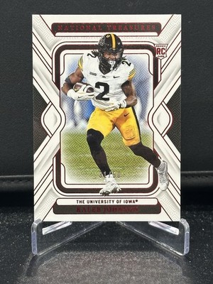 2025 Panini National Treasures Collegiate Kaleb Johnson #23 Red /50 RC Rookie