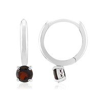 Cavill Granat Ohrringe Damen 925 Sterling Silber Rhodiniert 1,17Ct Rot