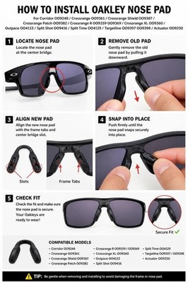 Nase Pad für Oakley Split Shot / Time / Targetline/Crossrange/Outpace/Aktuator