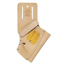 Clc Work Gear Drl91 Tool Pouch, Tool Holster, Tan, Leather, 3 Pockets