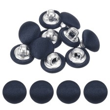 Cover Button Kits 10pcs - Fabric Button Maker Covered - Dark Blue - 0.4 IN 