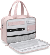 Travel Toiletry Bag,Water-Resistant Makeup Cosmetic Bag with Jewelry Organizer H