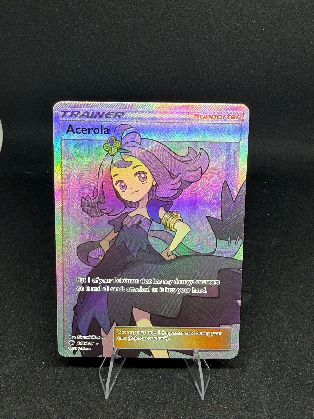 Acerola 142/147 - Ultra Rare Burning Shadows Pokemon Holo LP