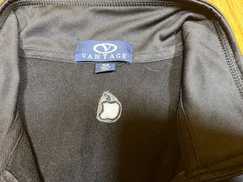 APPLE iOS Logo TRACK JACKET Mens XL Black MacOS Full Zip Extra Large Employee image 12