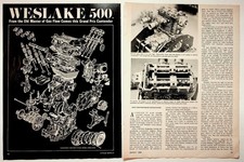 Weslake 500 Grand Prix Engine Vintage 1969 Cycle World Magazine Ad Print
