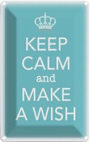 Blechschild 30X20 Cm Keep Calm And Make A Wish Yoga Deko Geschenk Metall Schild