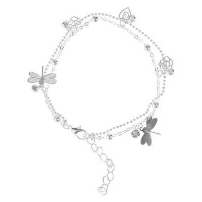 3 stücke Böhmen Knöchel Armband Hohl Rose Rose Gold Kette Fußkettchen