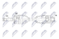 Antriebswelle NTY NPW-MS-127 FüR Mitsubishi Lancer 7 EVO CT9A VII Viii 260 300