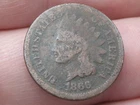 1866 Indian Head One Cent Penny- Good Details