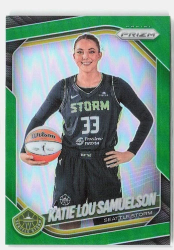 2025 Panini Prizm WNBA #82 Katie Lou Samuelson Green Prizms