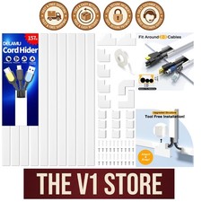 Cord Cover Raceway Kit 157 Inch Paintable Cable Concealer Wire Hider for Wall