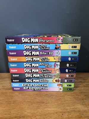 Dog Man & Cat Kid Comic Club hardback Dav Pilkey Books Bundle 10 books 