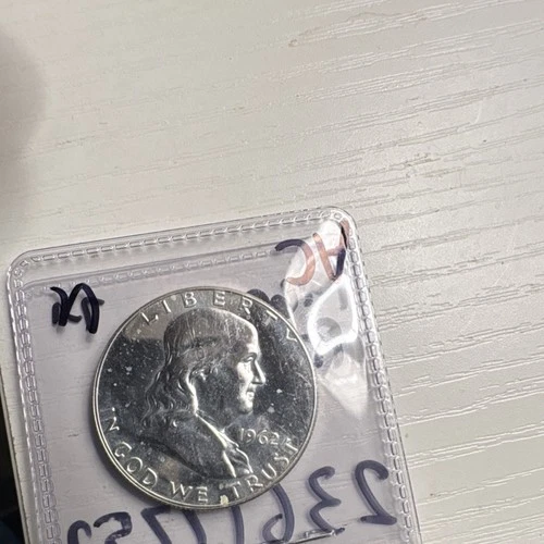 1962 Franklin Half Dollar Proof Silver Coin Uncertified 50C Strike Type Proof