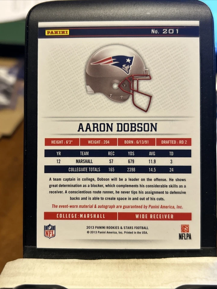2013 Panini Rookies & Stars Aaron Dobson Rookie Auto /299 - Image 2 of 2