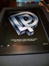 Deep Purple Perfect Strangers Rare Original Promo Poster Ad Framed!