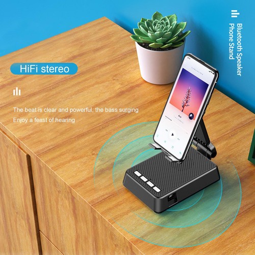 Phone Stand with Bluetooth-Stereo Speaker with Subwoofer - Picture 8 of 12