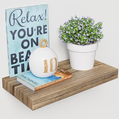 Deep Floating Shelves for Wall, Wooden Floating Shelf Wall Mounted, Rustic Bathr
