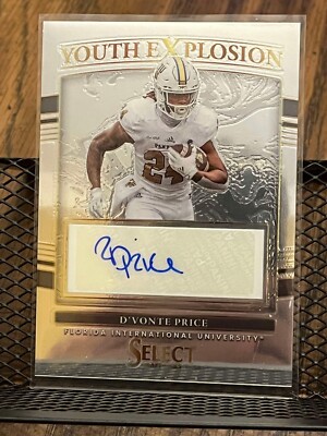 D'VONTE PRICE 2022 PANINI SELECT ''YOUTH EXPLOSION'' FIU AUTOGRAPH AUTO ROOKIE RC!