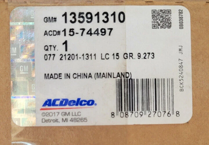 ACDELCO GM ОРИГИНАЛЬНОЕ ОБОРУДОВАНИЕ 15-74497 МОДУЛЬ УПРАВЛЕНИЯ ОВКВ LS - Изображение 2 из 2