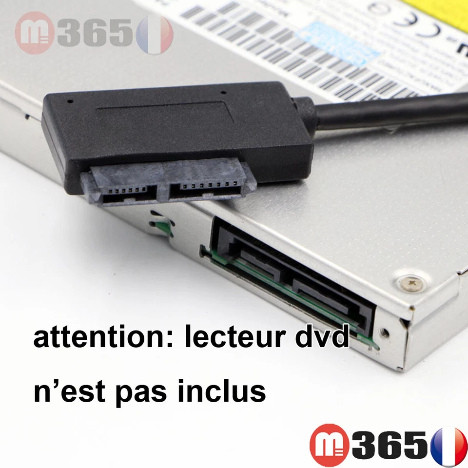 7+6 13Pin connecteur SATA lecteur DVD vers usb Câble Adaptateur graveur dvd