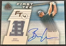 2003 UD UPPER DECK SP AUTHENTIC FIRST TEE SHIRT RELIC AUTO #/1500 BEN CRANE 