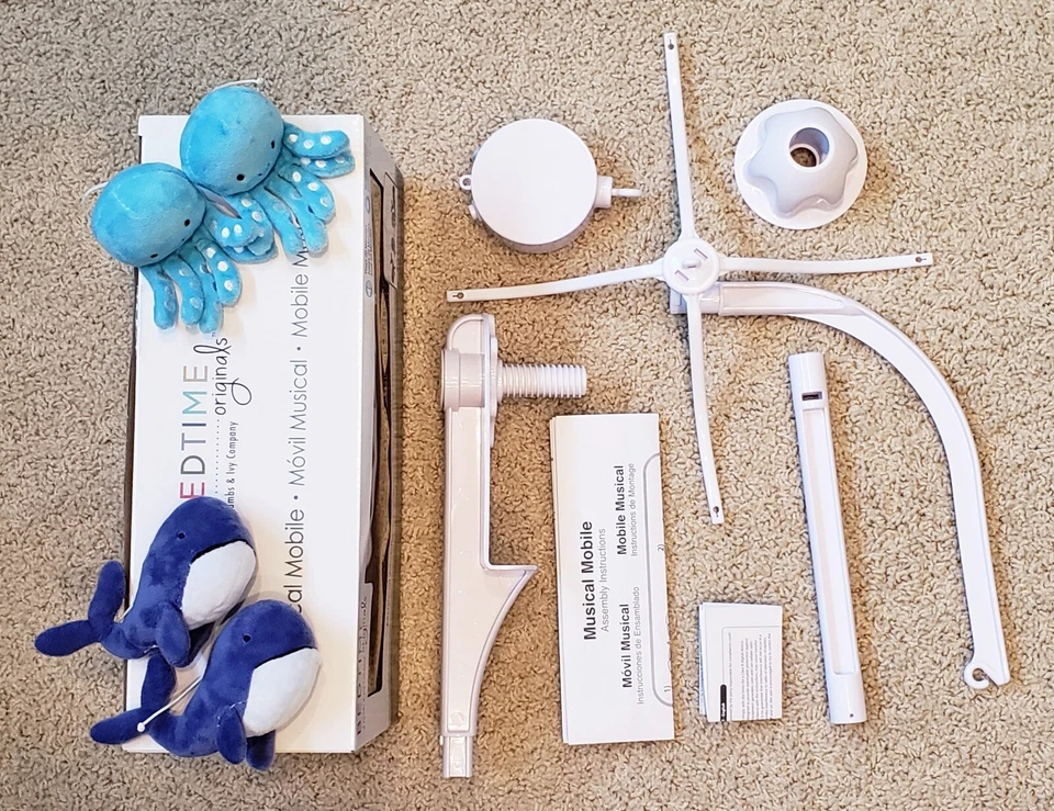 Juguete de peluche móvil cuna musical mar océano originales juguete ballena pulpo Foto 3 de 4