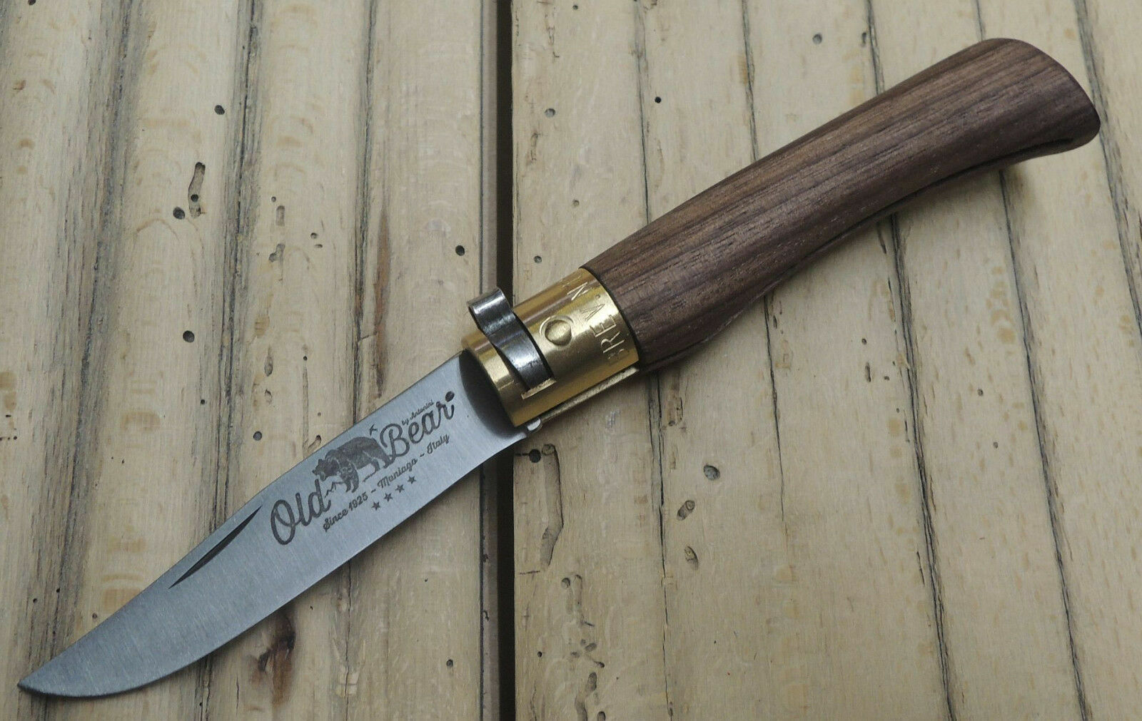 Antonini Old Bear Messer Taschenmesser 420 Stahl Brotzeitmesser