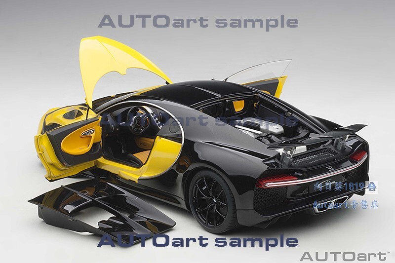 Autoart 1:18 BUGATTI CHIRON 2017 Diecast Model Car Yellow