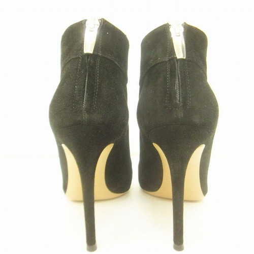 Gianvito Rossi Short Boots Black Suede Back Zip Women's Size EU 38 US 8 Used - Picture 3 of 7