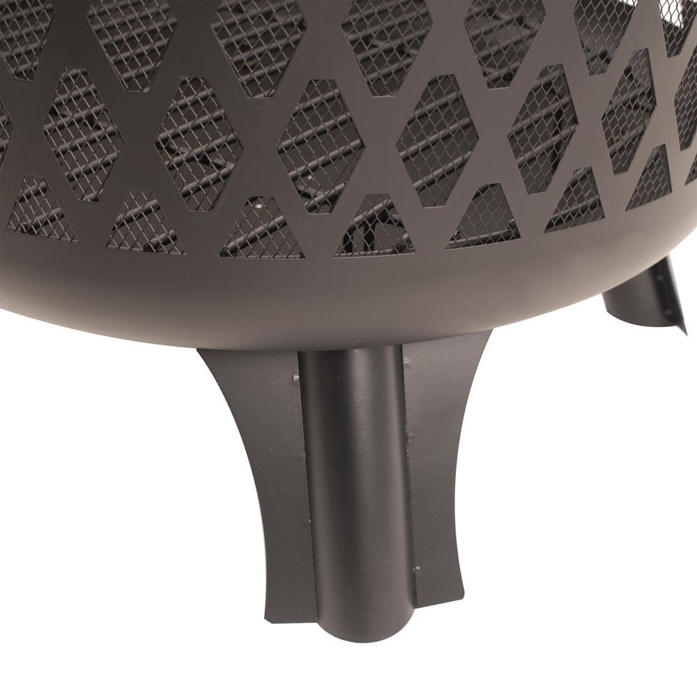 Hampton Bay OFW992RA Piedmont 30 in. Steel Fire Pit in Black with