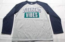 PJ Place Boy's Weekend Vibes Baseball Style Pajama Tee EJ3 Gray Size 10/12 NWT