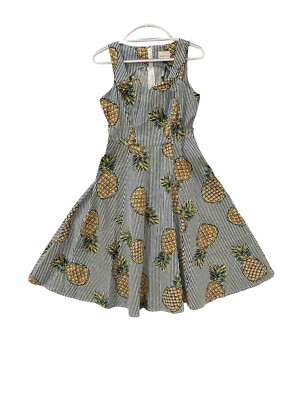 Royal Monk Sun Dress S or 2X Green Stripe Pineapple Fit & Flair Midi Swing Woven | eBay Royal Monk Sun Dress S or 2X Green Stripe Pineapple Fit & Flair Midi Swing Woven | eBay