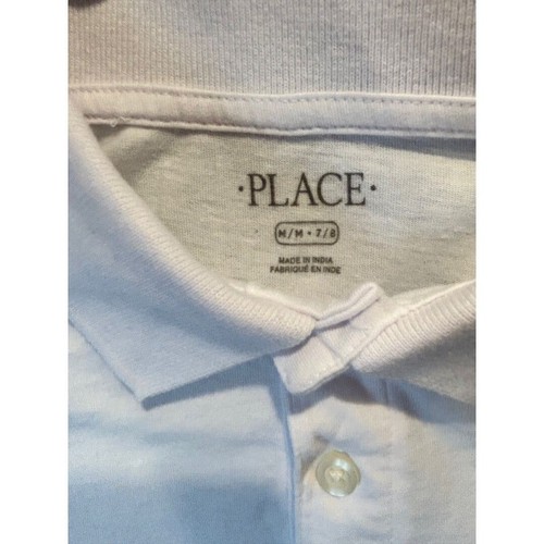 Medium Children's Place Boy's White Short Sleeve Polo Shirt New - Picture 2 of 5