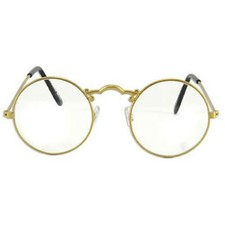 SteamPunk Cosplay Old Fashioned Style Gold Eye Glasses NEW UNWORN