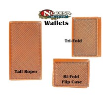 Basket TOOLED Leather Brown Nocona RODEO WALLET Tri-fold Roper Bi-Flip