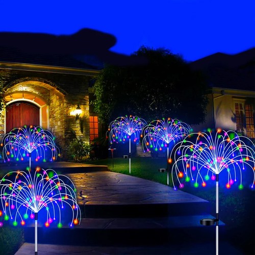 Pathway Lights Solar LED Outdoor Waterproof Firework Garden Decor Lawn Yard Lamp - Picture 11 of 16