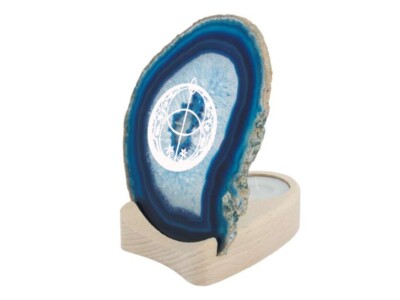 Teelichthalter Chalice Well Achat blau Avalon