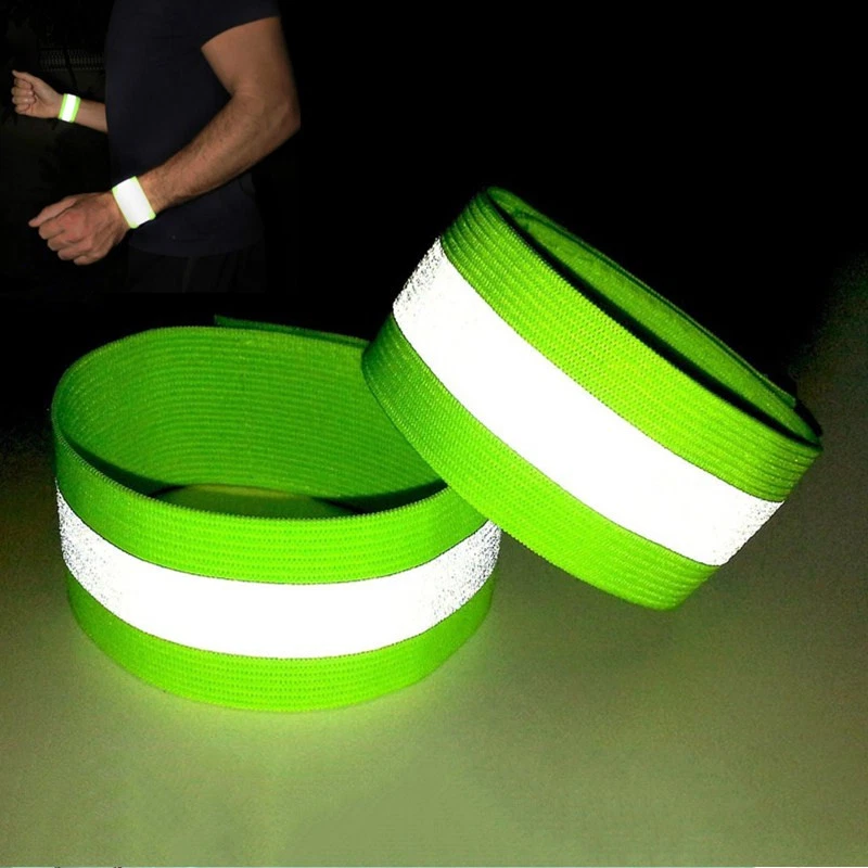 Pack of 6 Reflective Arm Bands Hi Vis Wrist Strap Ankle Belt Night Running - Image 2 of 4