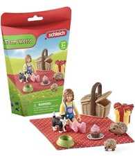 Farm World, Farm Animal Toys for Kids, Birthday Picnic Playset with Baby Anim...
