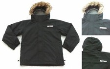 9157 Rip Curl Black Jacket Kids Winter Ski Snowboard Mountainwear Fortress L 12