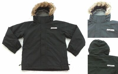 9157 Rip Curl Black Jacket Kids Winter Ski Snowboard
