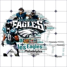 Sublimation Print Eagles Football Helmet Ready to Press Heat Transfer