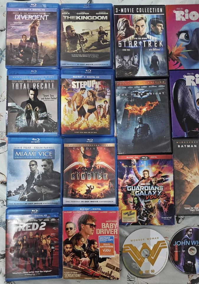 Blu Ray & DVD lot 28 MOVIES. 14 Blu Ray & 14 DVD'S. Great Movies See Pics. - Image 3 of 3