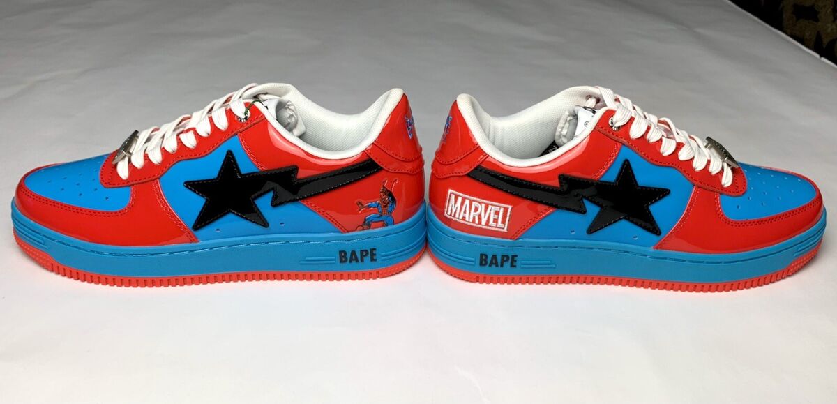 A Bathing Ape Bapesta Low Marvel Comics Spider Man Size 8.5 A Bathing Ape Bapesta Low Marvel Comics Spider Man Size 8.5
