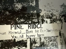 South Dakota Pine Ridge Reservation Drive Thru Hurry Back Real Photo BW