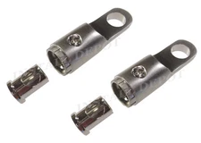2 PCS - HIGH END 4 / 8 GAUGE RING TERMINALS CAR AUDIO AMP INSTALL BATTERY POWER
