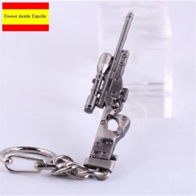 Llavero arma AWM francotirador militar metalizado Key chain NUEVO