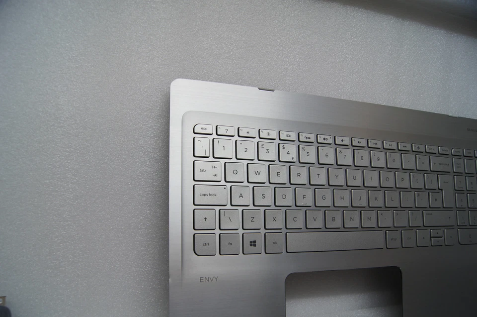 Teclado retroiluminado HP Envy X360 15-w001na Reino Unido reposamanos plateado 807526-031 probado Foto 2 de 3